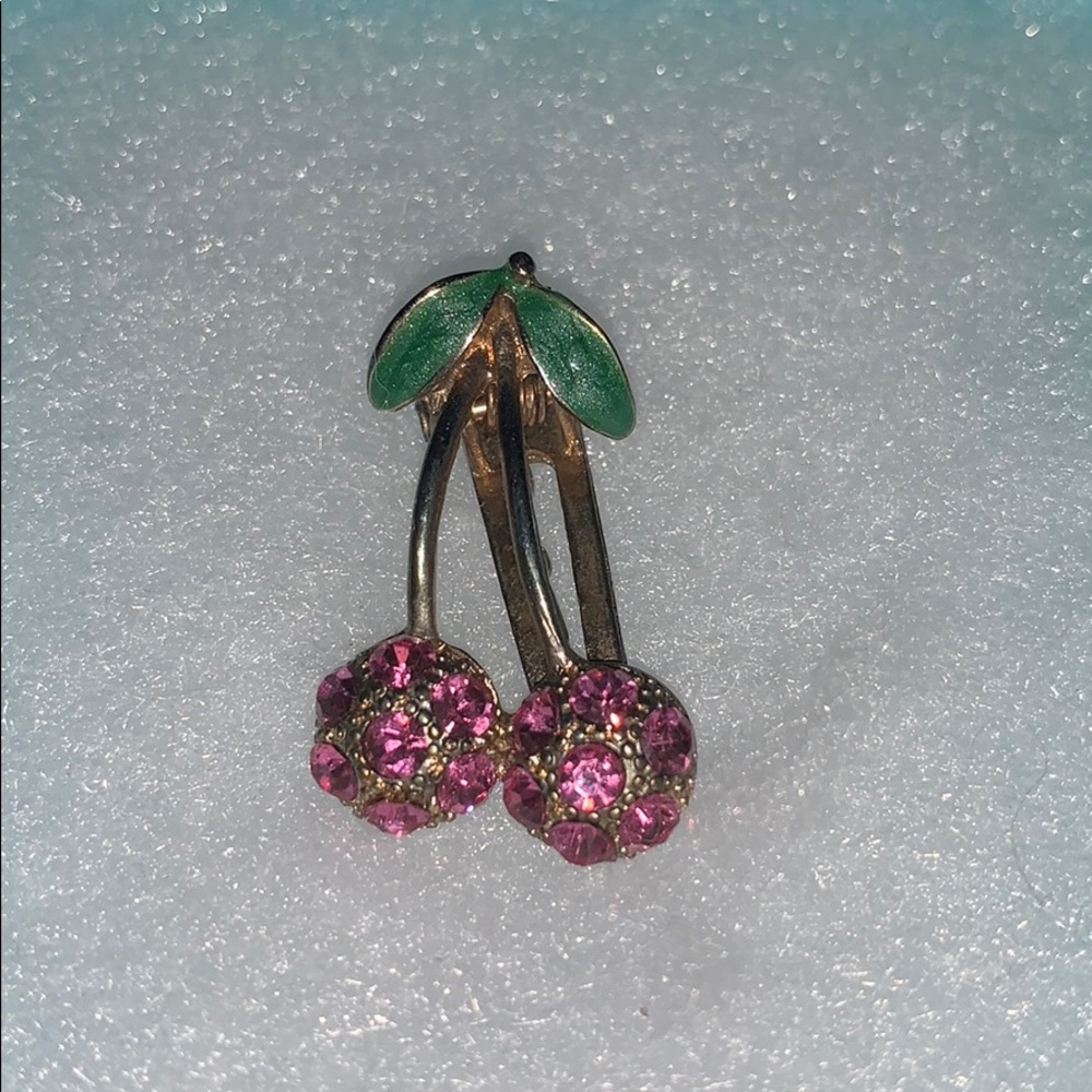 Vintage cherry hair clip
